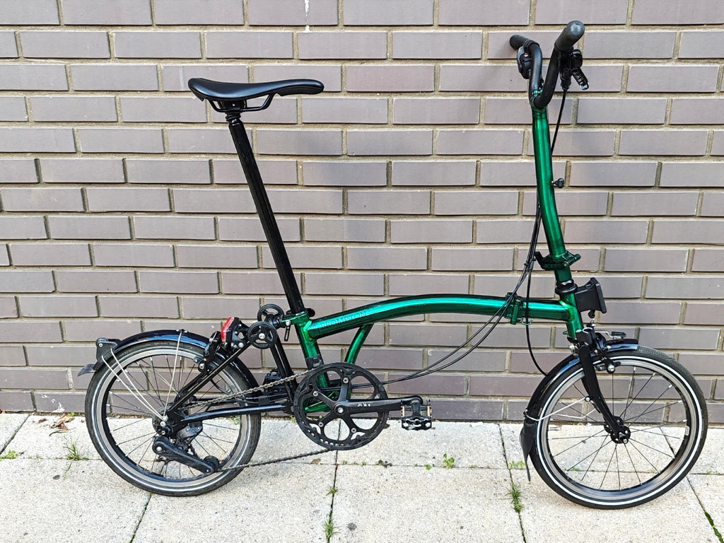 Brompton P Line 4 Speed 2023 – Emerald Green Lacquer High Handlebar Lightweight
