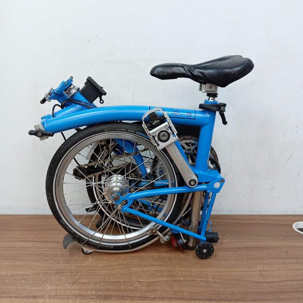 Brompton C Line M6L Folding Bike Arctic Blue 6 Speed Folding Bicycle
