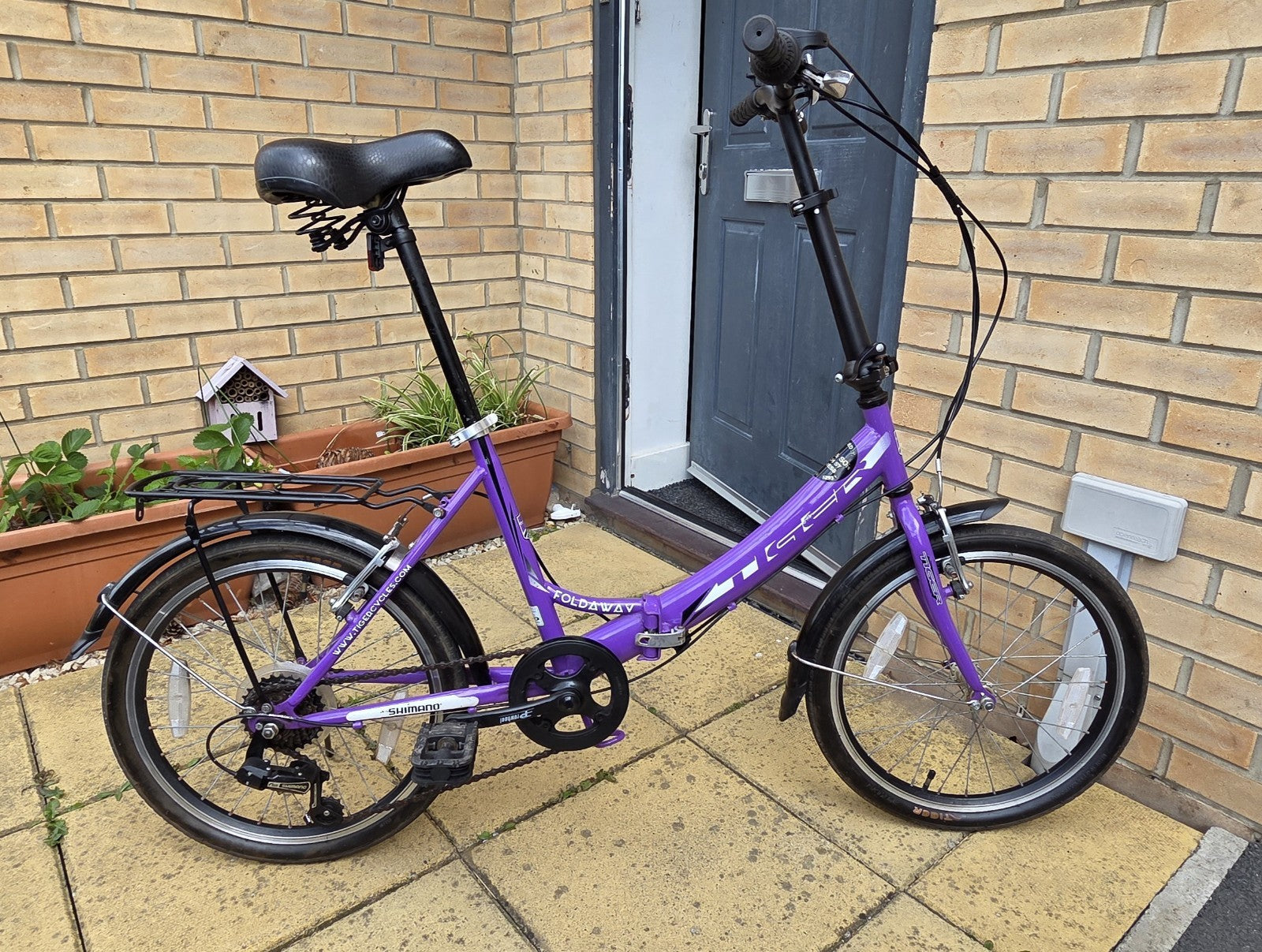 Tiger Foldaway 20" Wheel Folding Bike - 6-Spd Shimano - Purple - Great Condition
