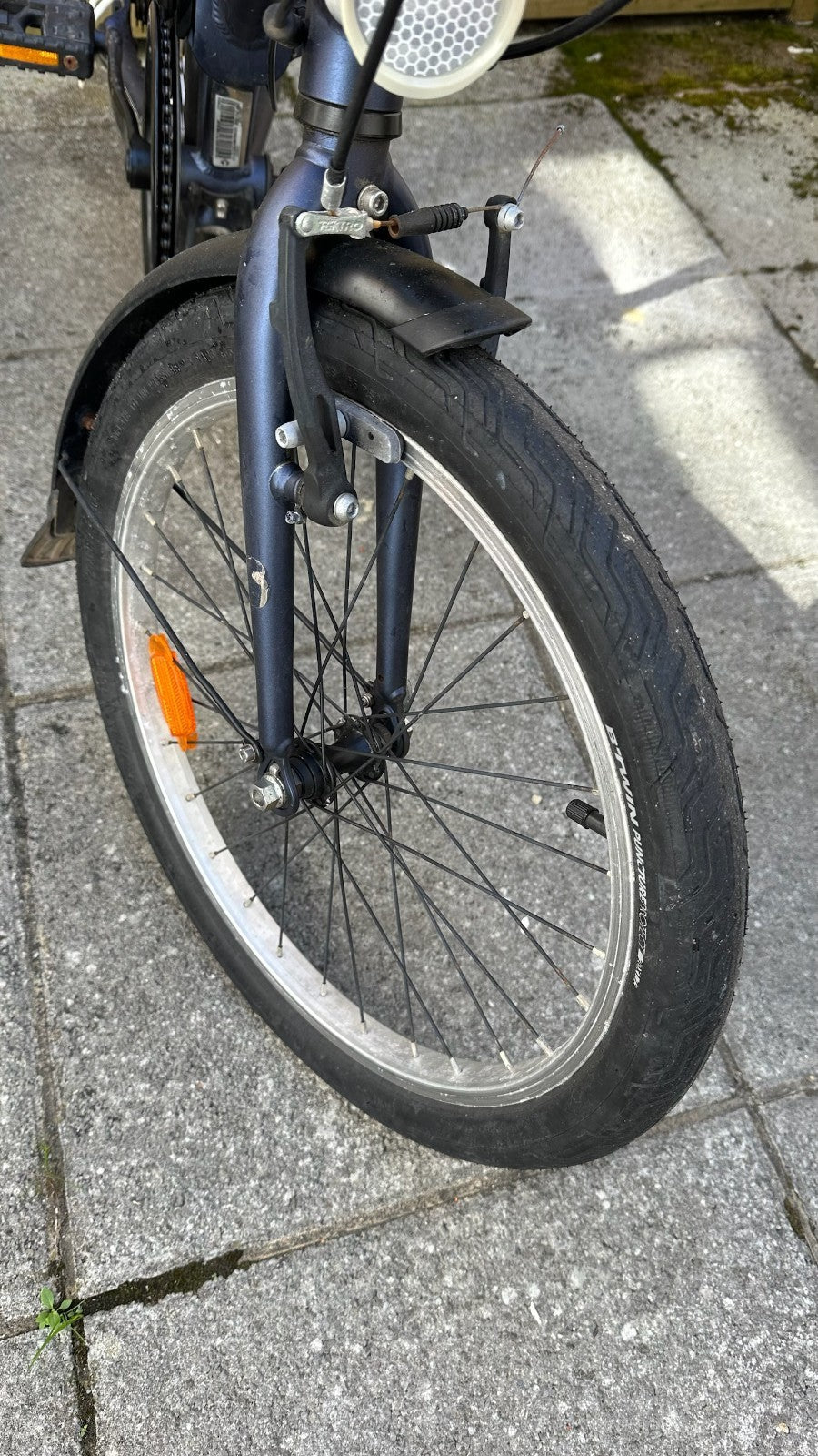 Oxylane Folding Bike Blue 20” Wheels 6 Speed Commuter Bicycle