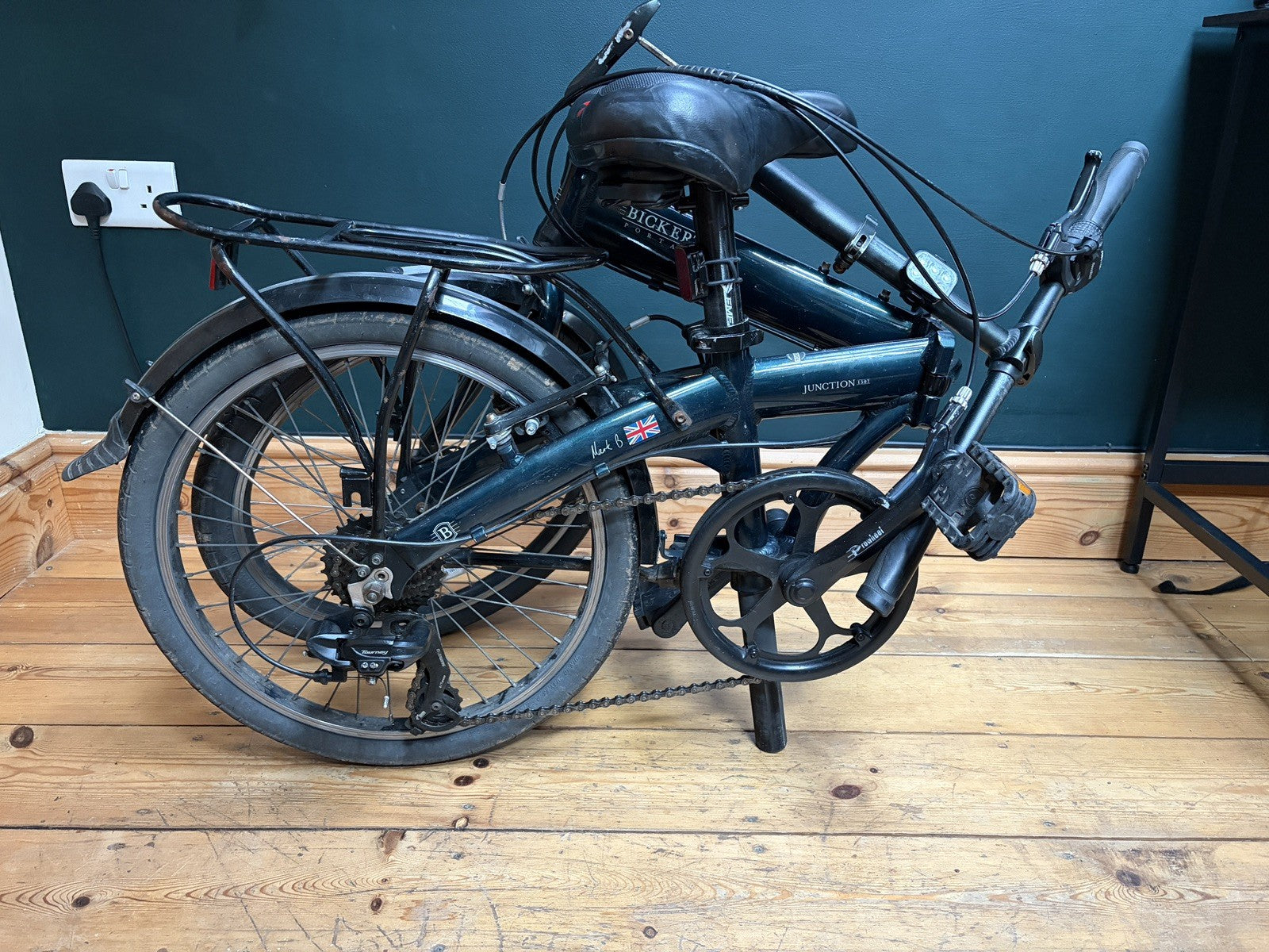 Bickerton Portable Junction 1507 Folding Bicycle in Green, Fully Working