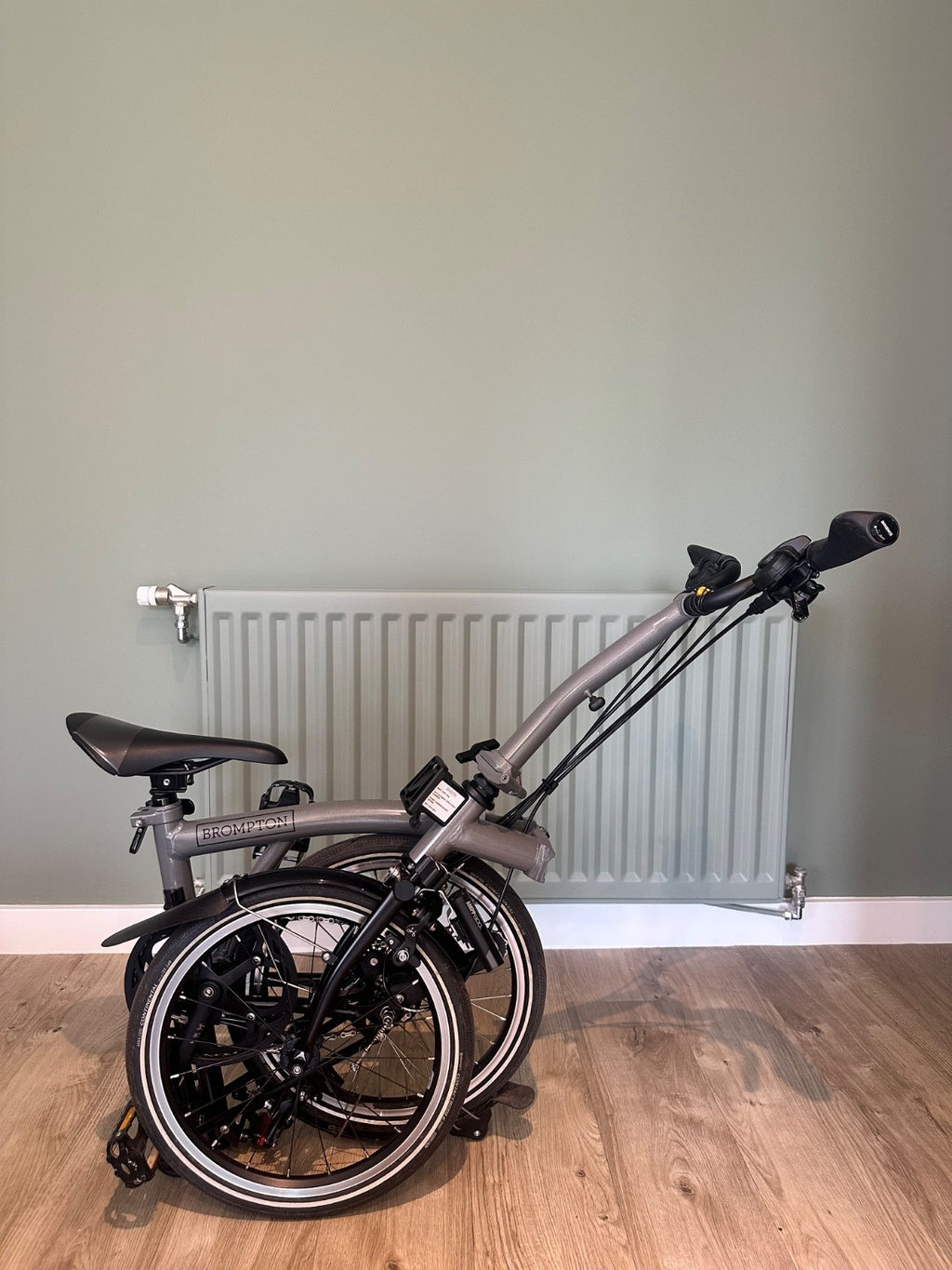 Brompton P Line Explore Mid Bar 12 Speed - Sky Grey