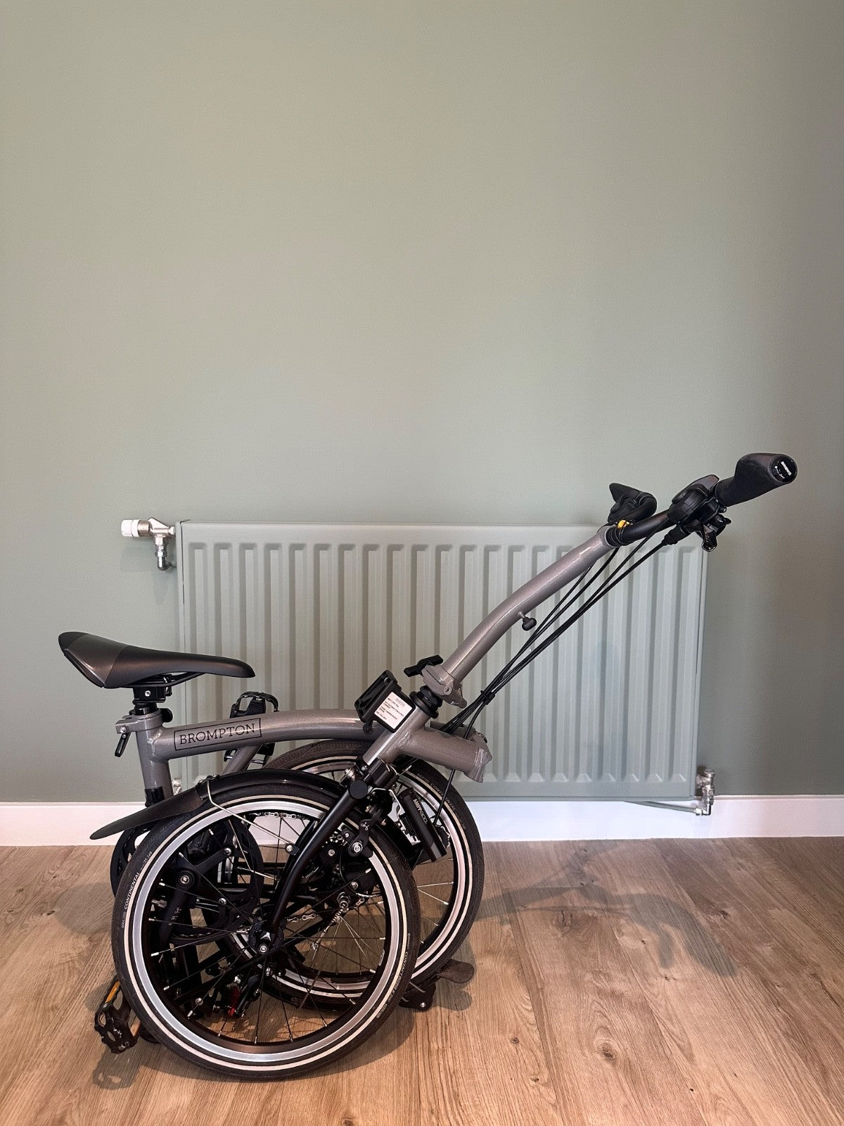 Brompton P Line Explore Mid Bar 12 Speed - Sky Grey