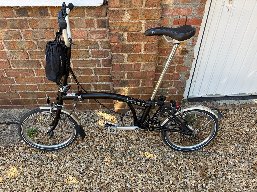 Brompton M3L Folding Bike x2 - Black & Pink - VGC