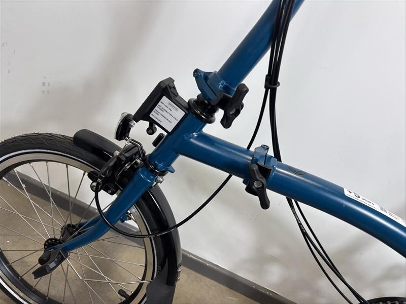 Brompton C Line 6 Speed 2024 Mid Handlebar Folding Bike - Ocean Blue