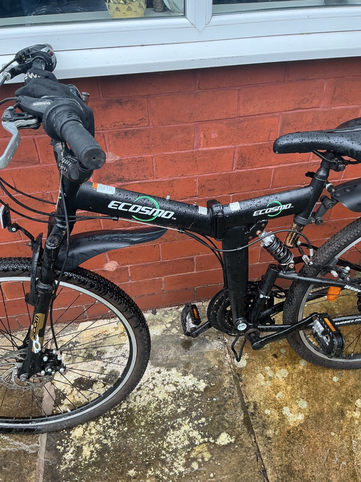 Ecosmo 26SF02BL 26 inch 21 Speeds Folding Mountain Bicycle - Black