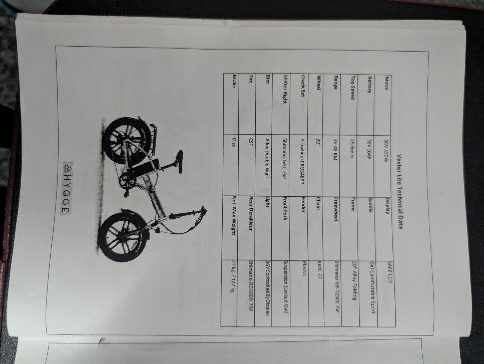 HYGGE Vester Lite Folding E- Bike 2022 | with extra Accessories!