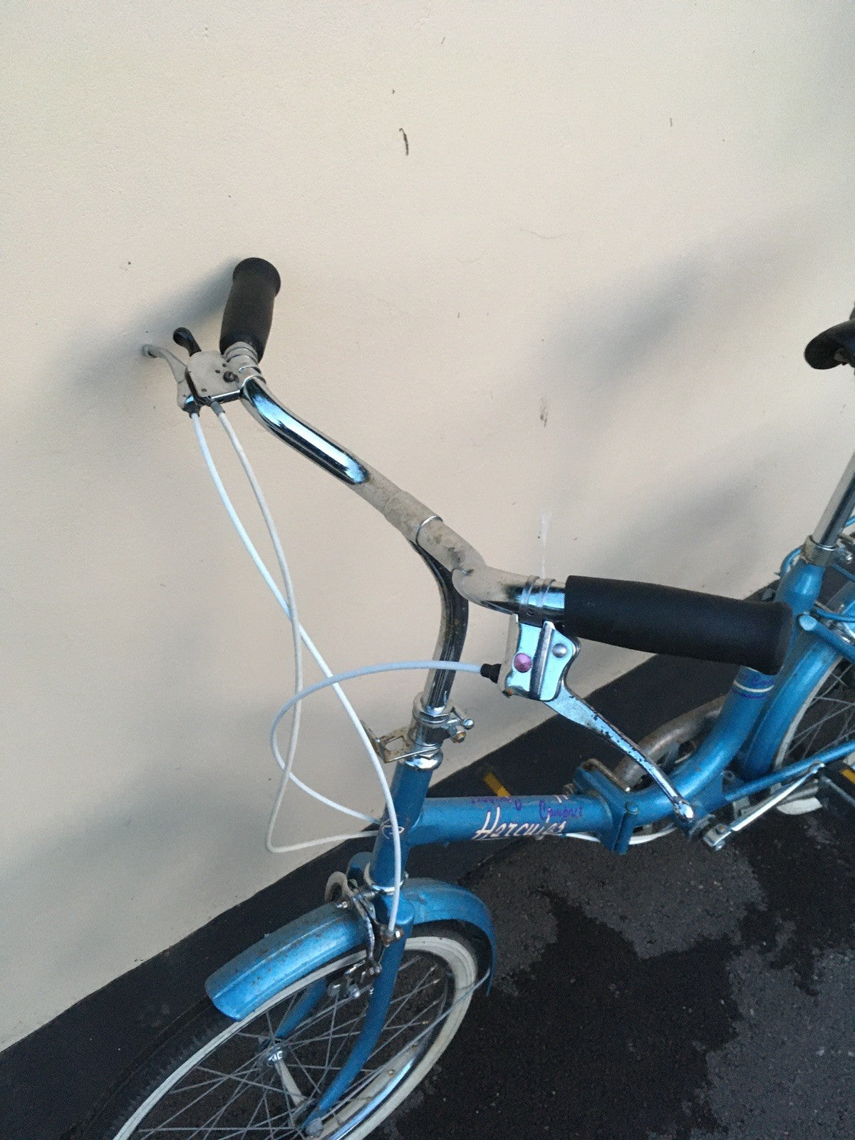 Vintage Hercules Compact folding bike Stowaway Shopper fold up Raleigh Retro LDN