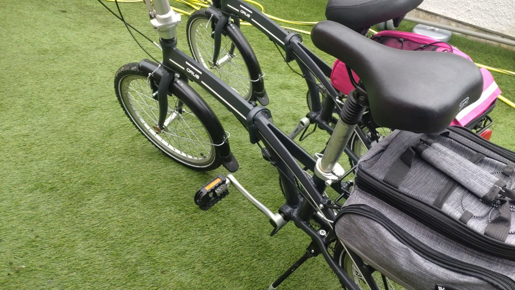 A Pair of Orus Folding Bikes with 20 Wheels Excellent Condition