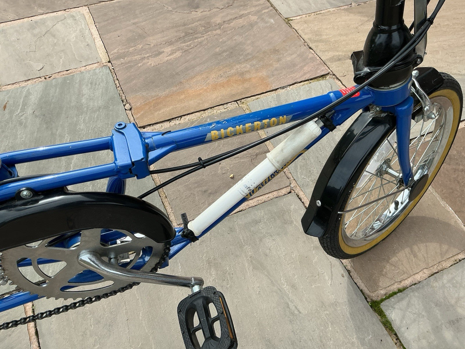 Vintage Bickerton ‘Californian’ Folding Bike Gears Rear Rack Mudguards Carry Bag