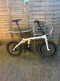 White Lightweight Folding Bike Austin ATTO carbon monocoque frame