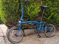 Brompton C Line Explore 2024 Folding Bike 6-Speed, Mid-Bar Ocean Blue