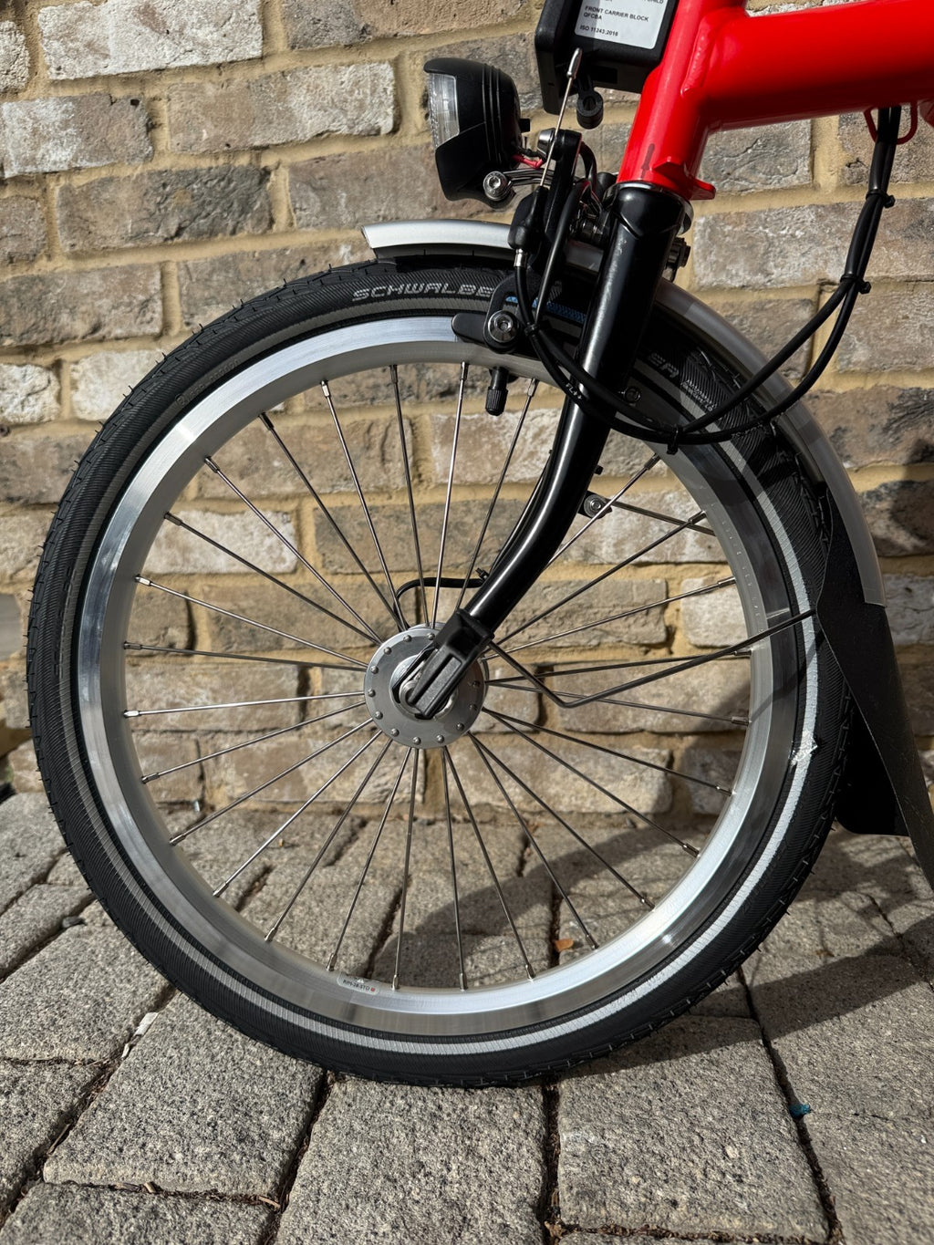 Brompton Rocket Red & Black 3 Speed Mid C Line M3L with Dynamo Lighting