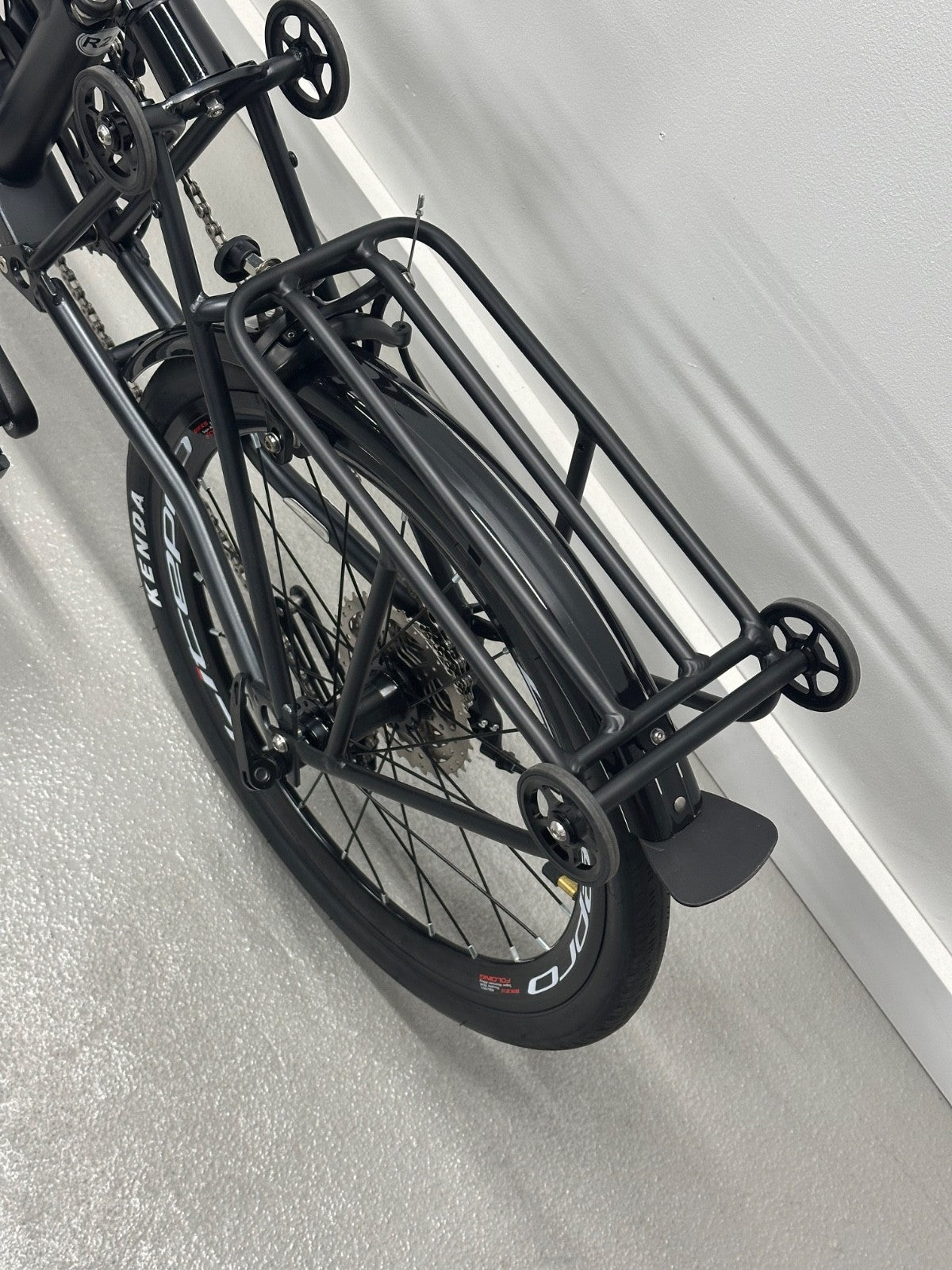 Litepro R20 Brompton Style Folding Bike 20inch 9 Speed - M bar - Titanium Colour
