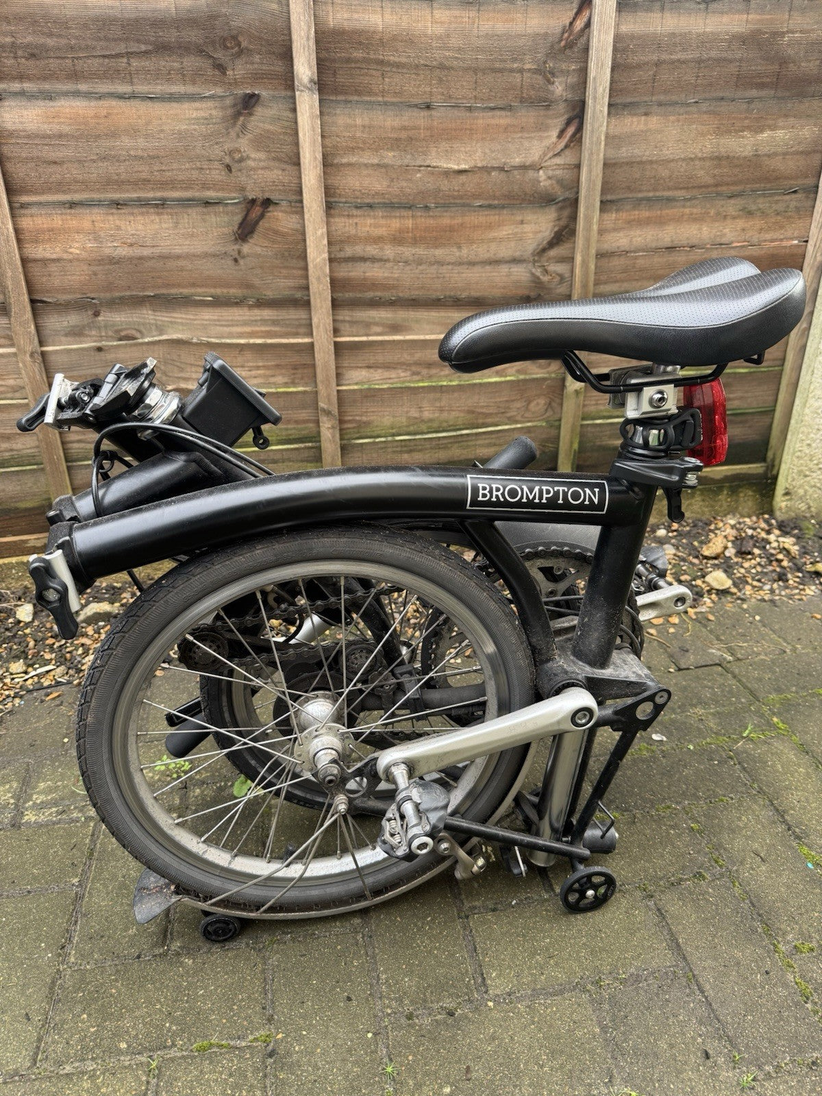 Brompton S2L Folding Bike Black Edition With Brooks Saddle And Clipless Pedals