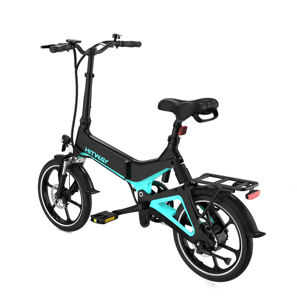 HITWAY BK2  Folding Bike, 16-inch Wheels, Black
