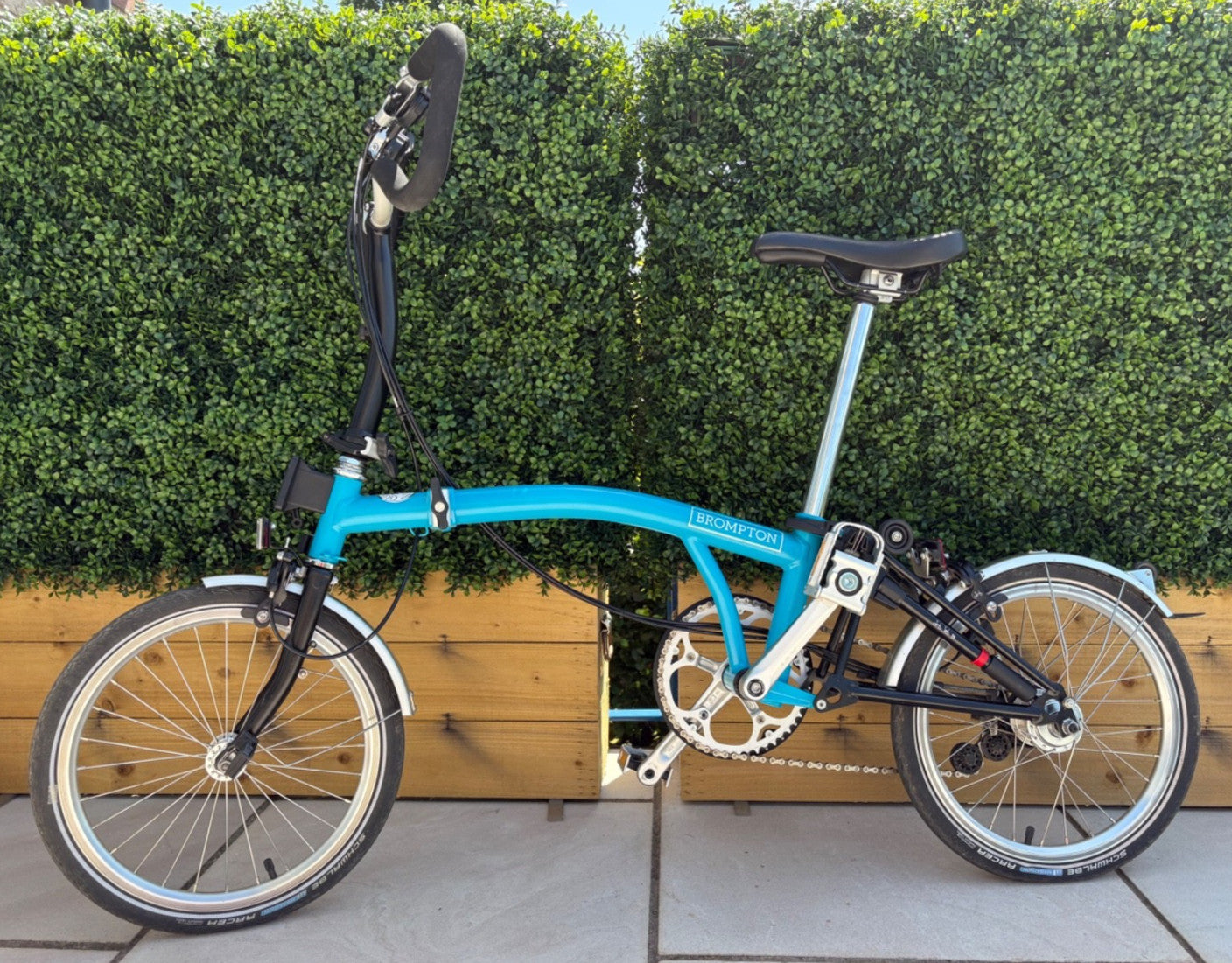 Brompton P6L 2018 6-Speed Folding Bike - Lagoon Blue - Immaculate Condition