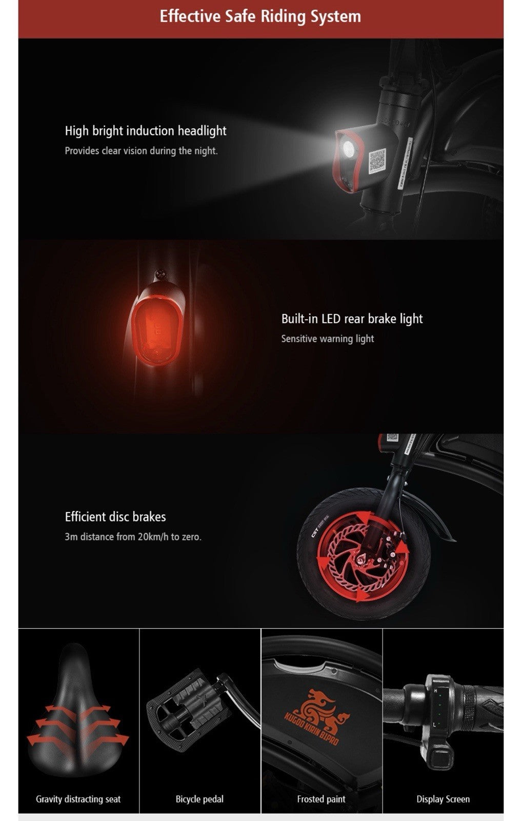 Kugoo Kirin V1 bike, also known as the B2 model. Dolphin-shaped frame.