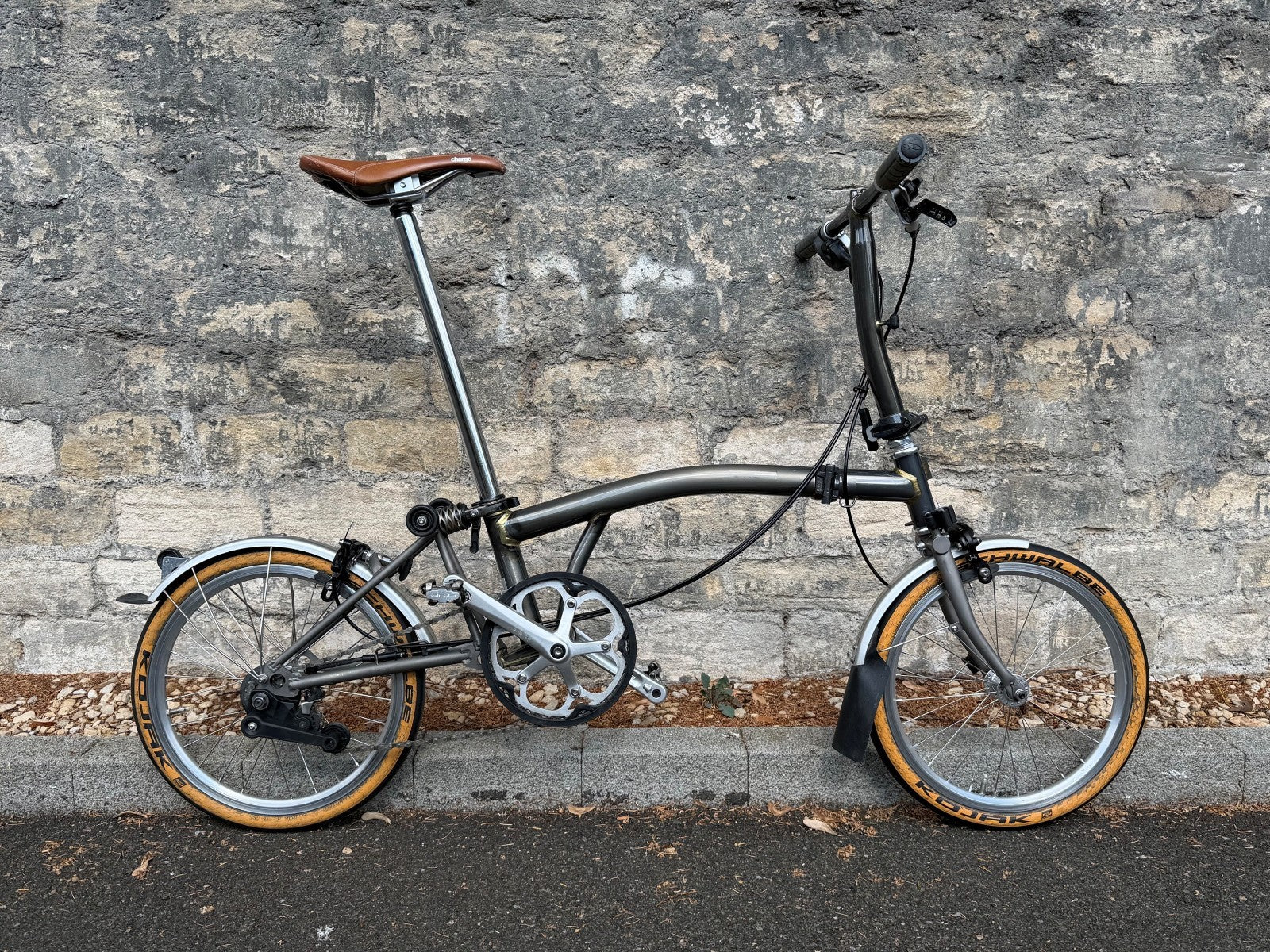 BROMPTON S2LX Superlight in raw lacquer with modifications