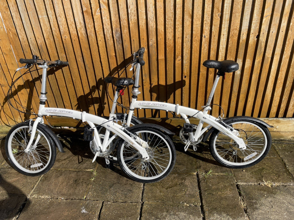 Two Land Rover City Lite Folding Bike 6 Speed Bicycle Fully Ridable With Cases