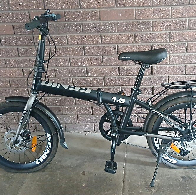 Lunox 20in 7 Speed Folding Bike Mechanical Disc Brakes Rear Rack Mudguards