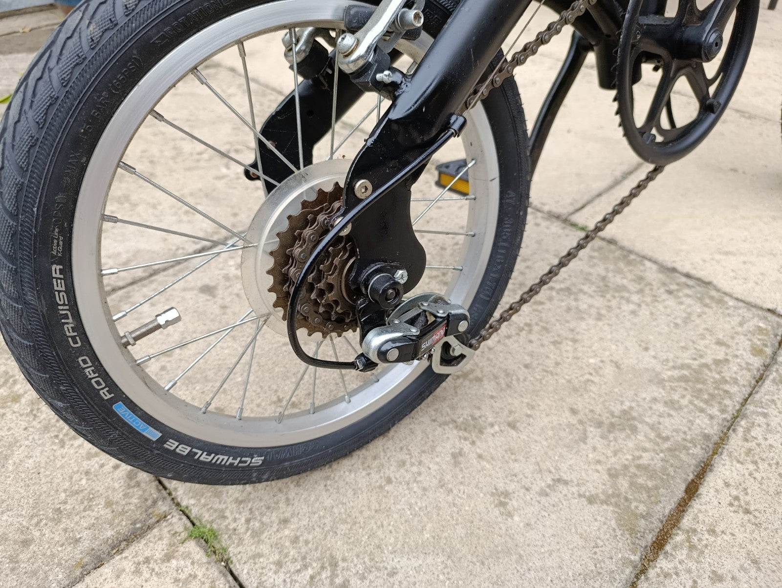 2 Folding Bikes, 5 speed. 16 inch wheels. Used.