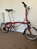 Brompton M6L (C-Line Explore) Folding Bike In House Red