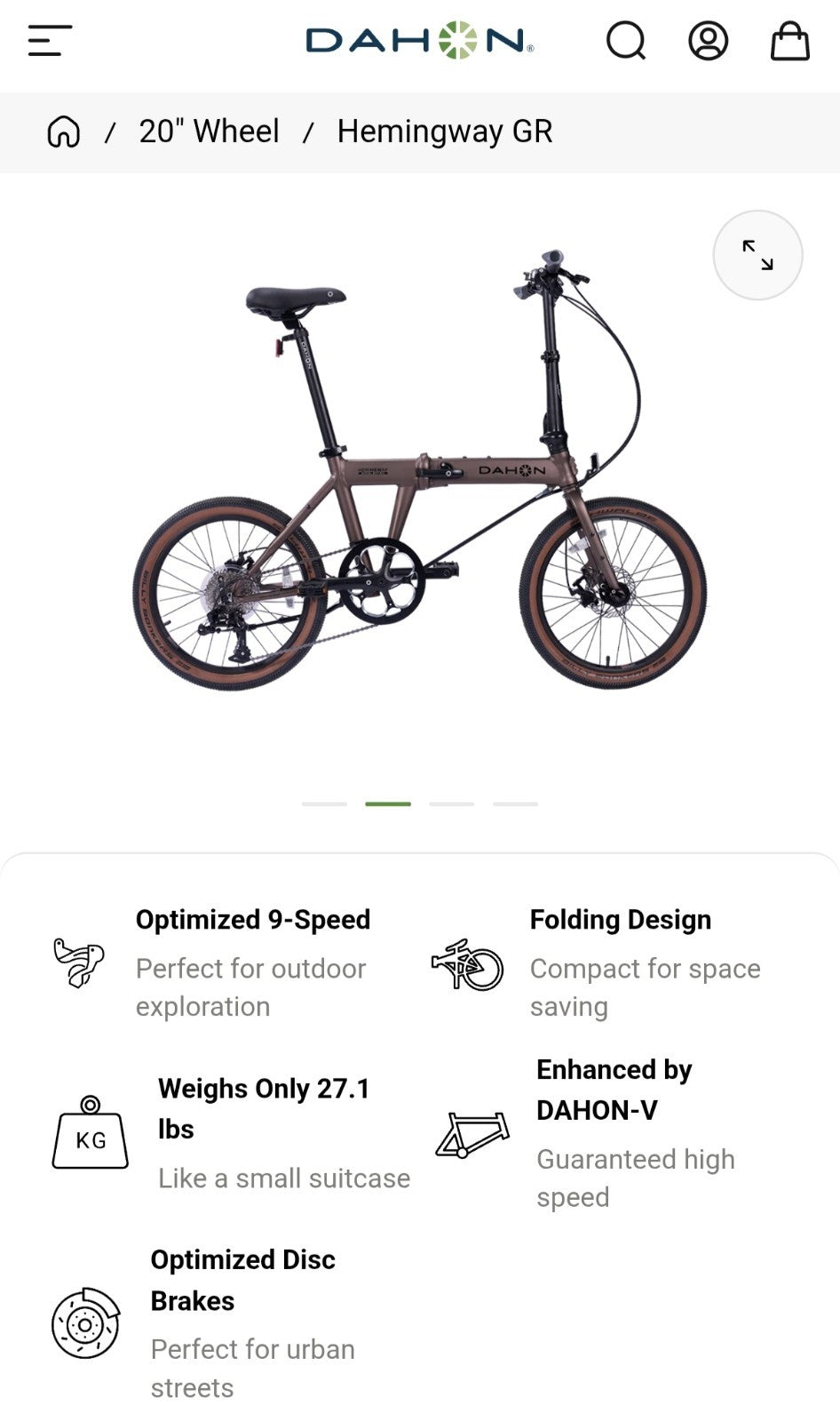 Dahon Hemingway GR Folding Bike 20" Wheels Aluminium Frame Excellent Condition