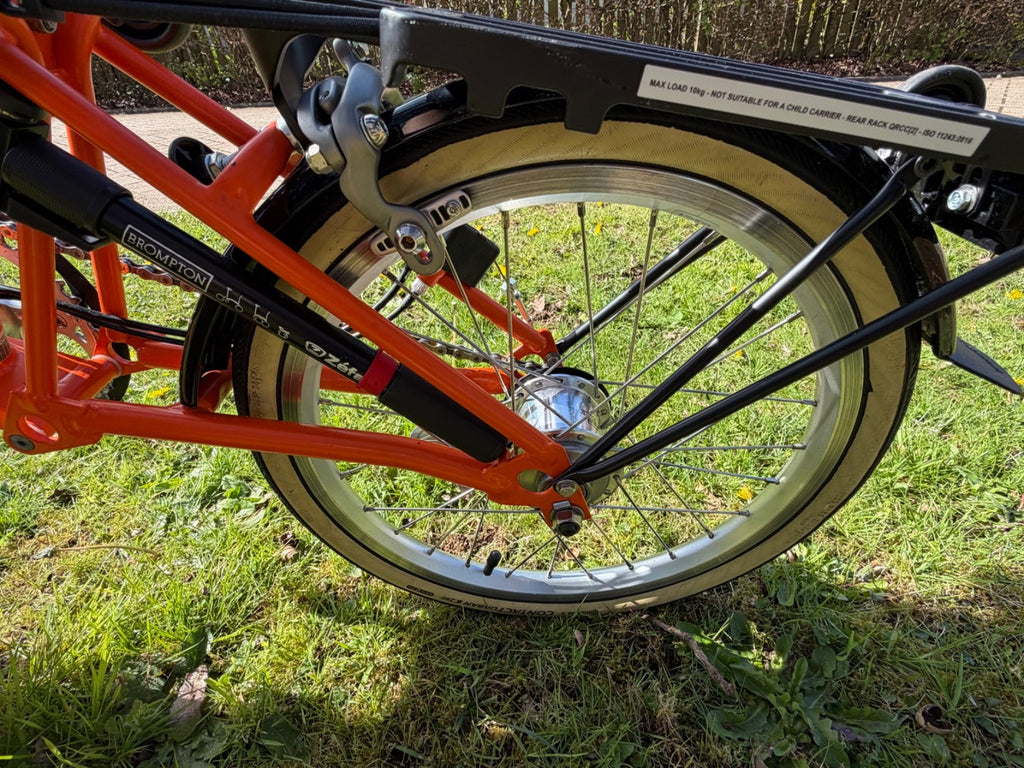 Brompton Folding Bike 3 Speed High Bars with Rear Rack Great condition
