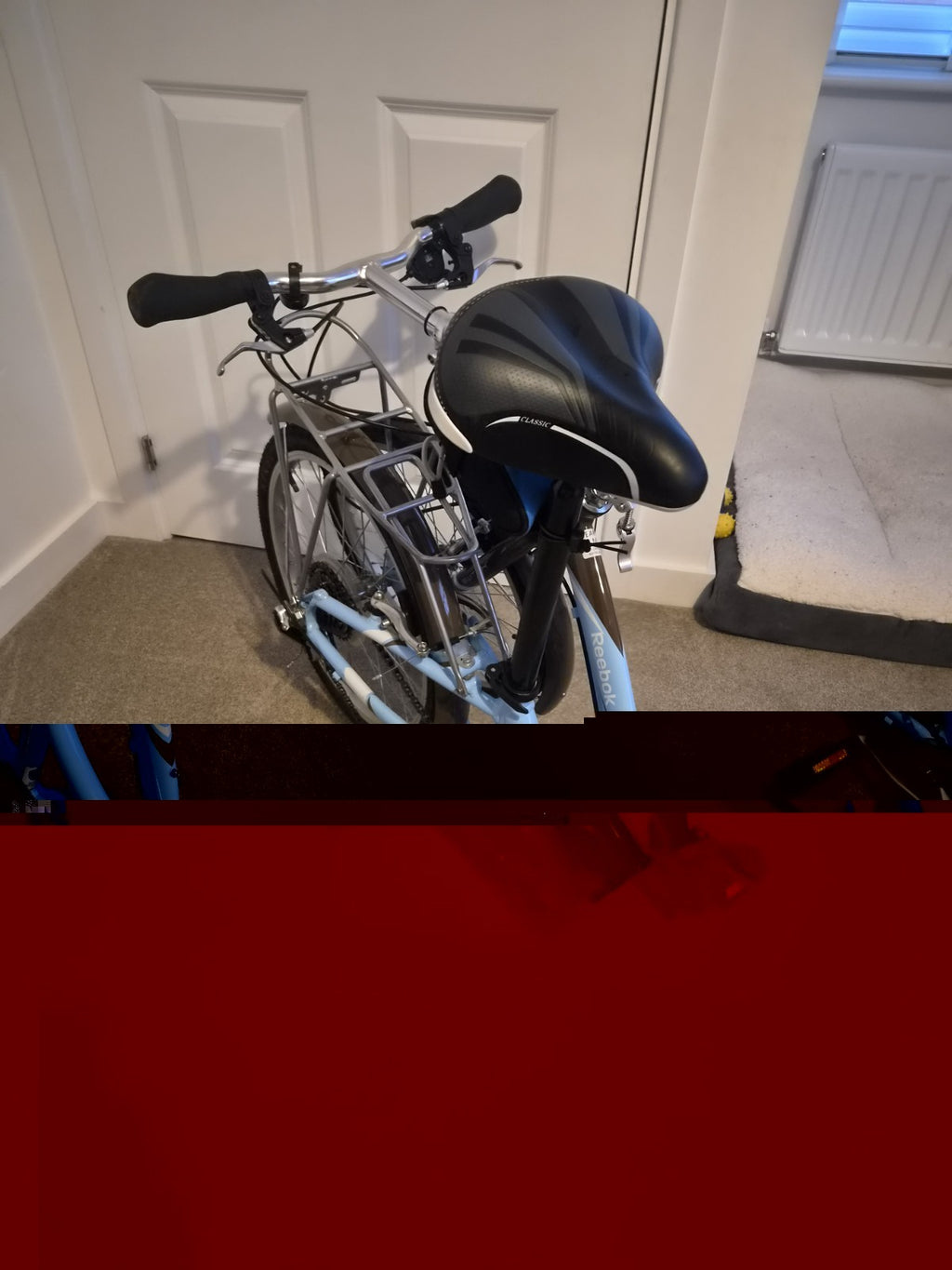 Reebok Switch Folding Bike 20in Light Blue, Rear Rack, Mudguards, Gears