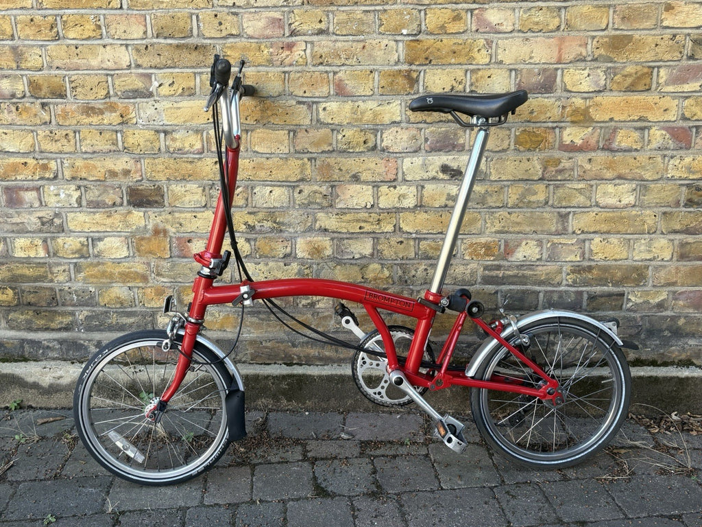 Brompton Folding Bike 2003, 6 Speed Red Good Condition With New Parts