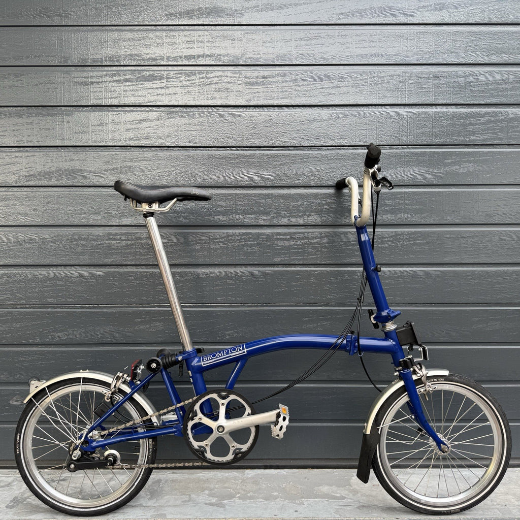Brompton M3L 3 speed Blue Cobalt Very Good Condition FREE DELIVERY
