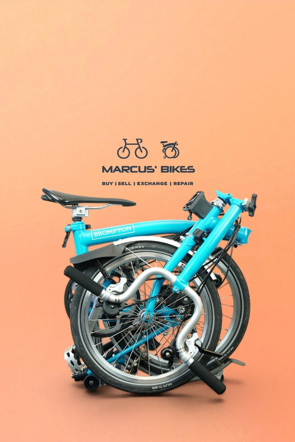 Brompton M6L (C Line Explore) - Lagoon Blue