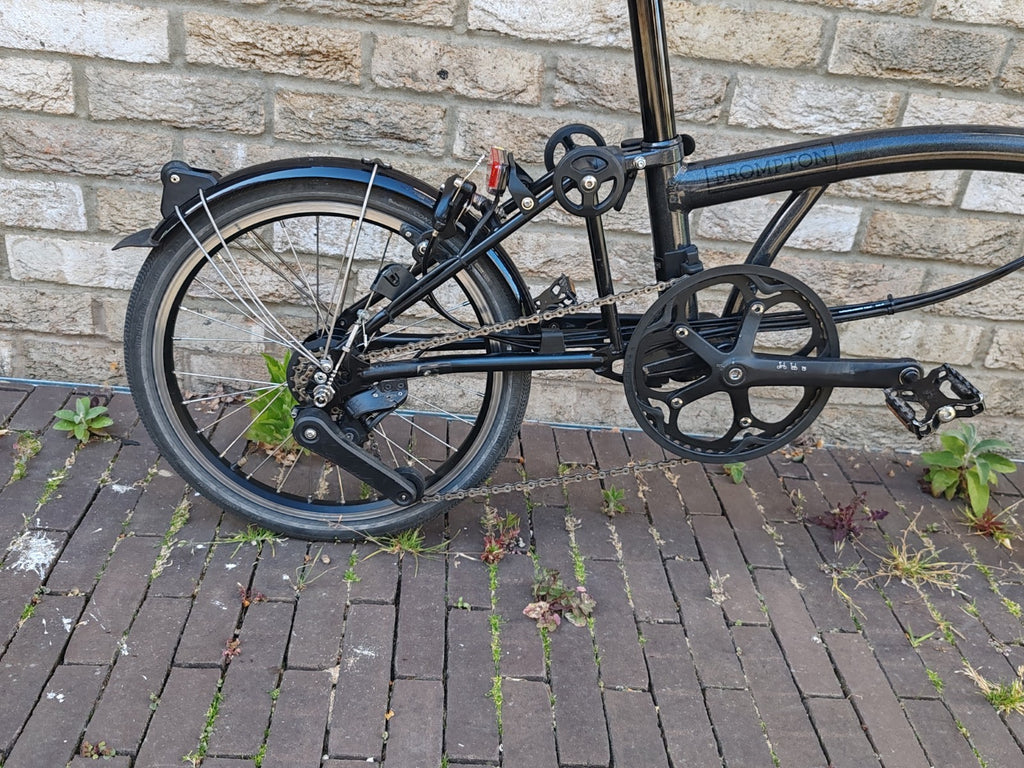 2024 Brompton P Line 12 Speed Midnight Black H Bar Low Mileage