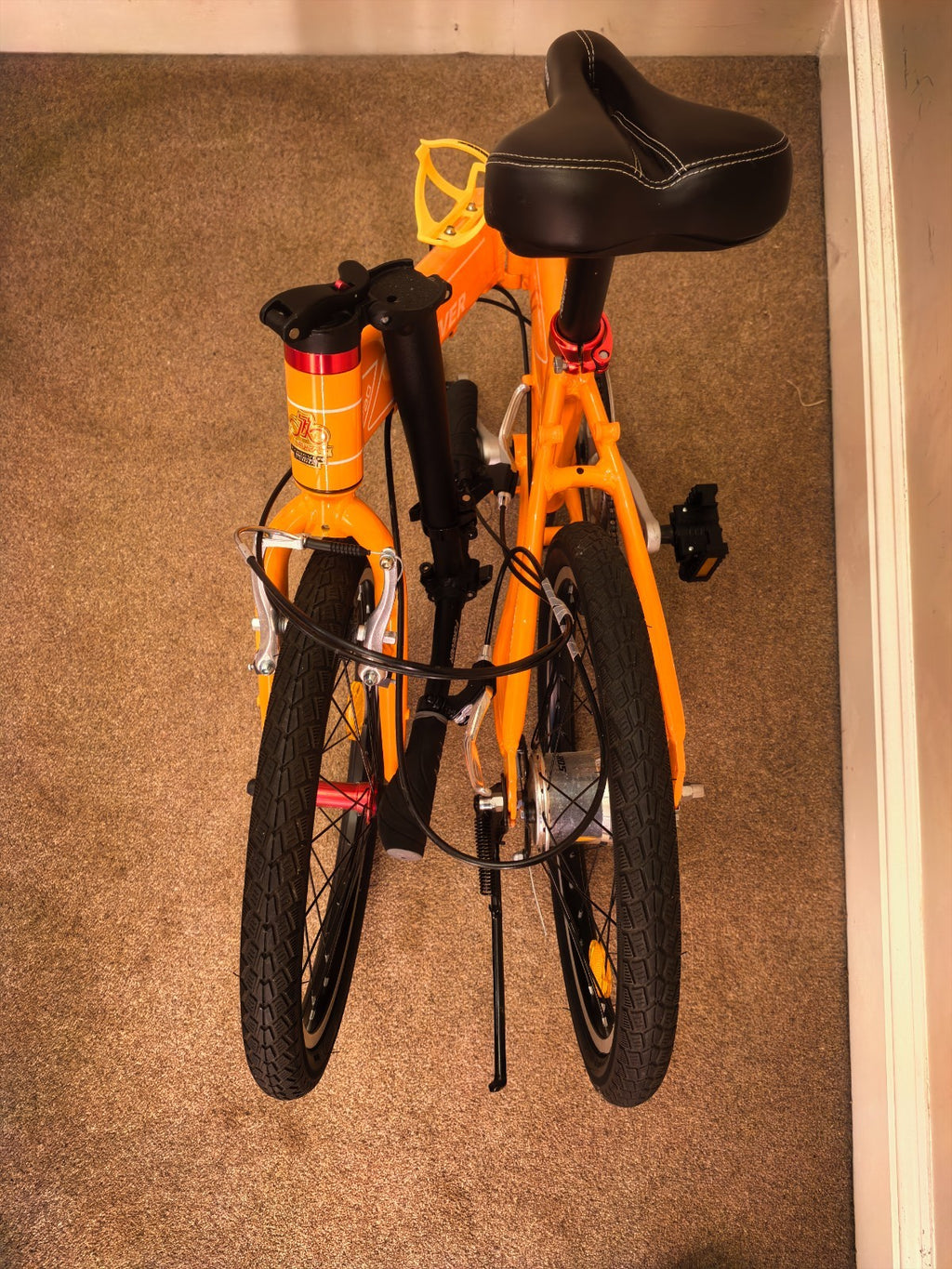 Forever adult folding bike orange great condition