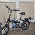 BYOCYCLES 20in Folding Bike Black/Silver Rear Rack Flat Bar Front Light