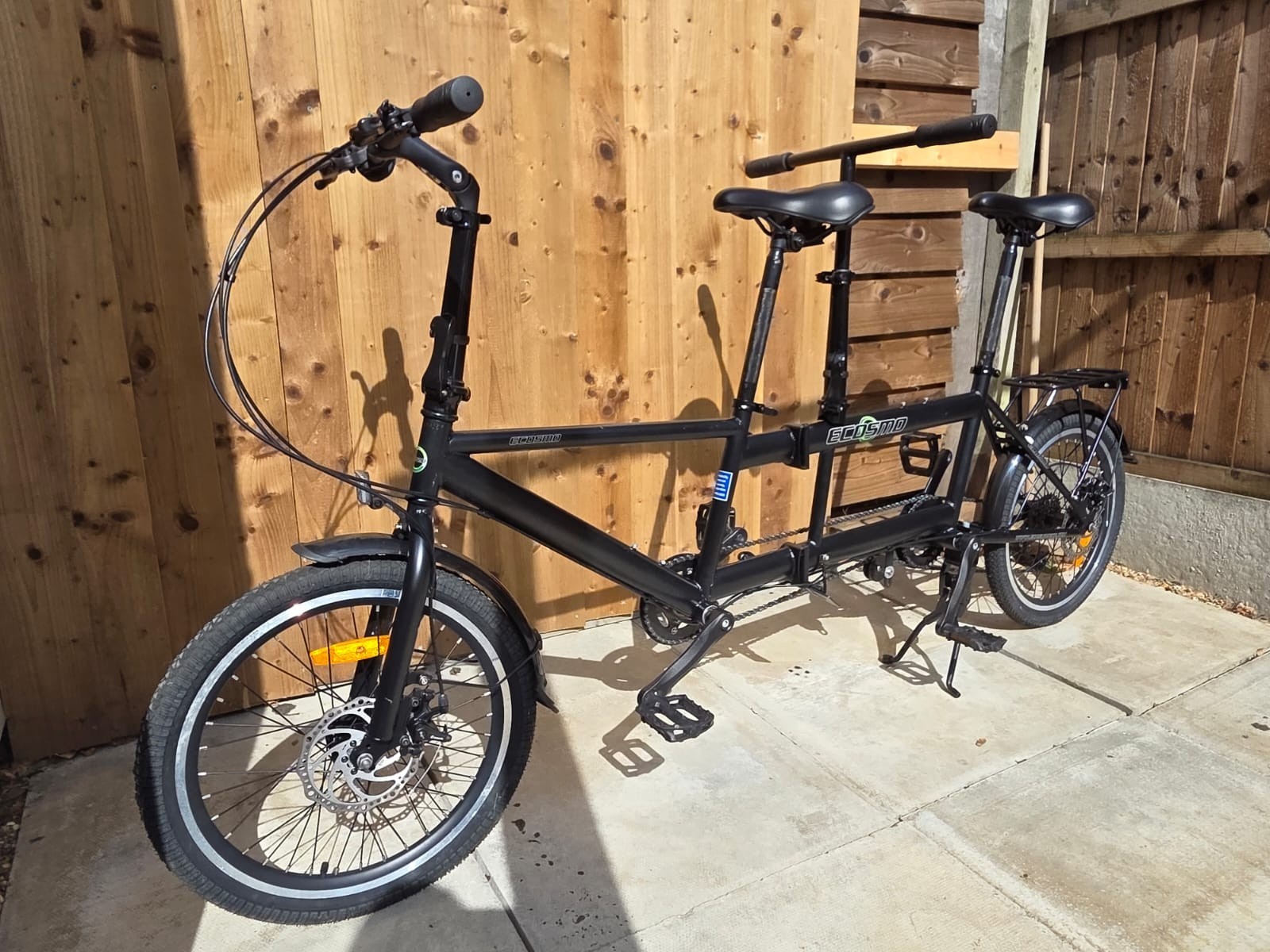 Ecosmo Folding Tandem Bicycle  20" Wheel 7SP Shimano  DiscBrakes 23kg-20TF01W-N