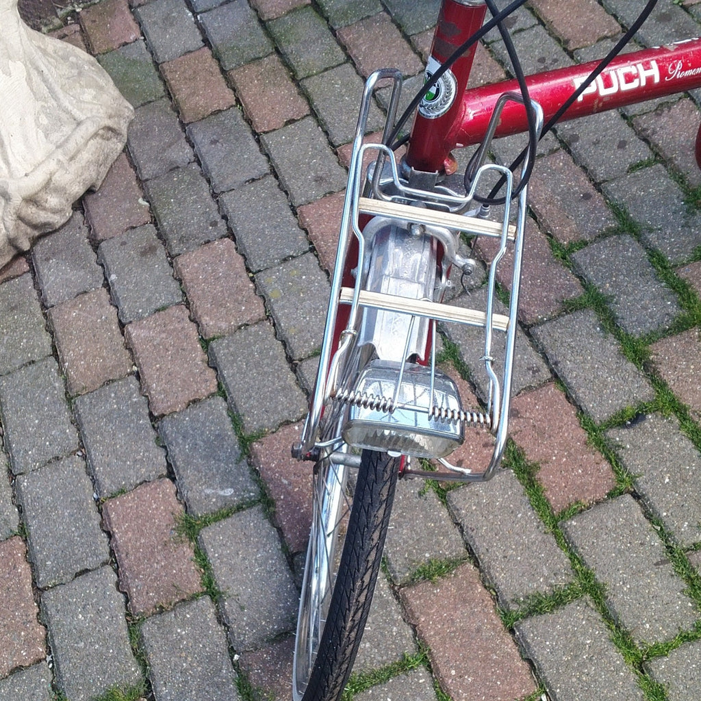 Puch Remover GL Red Silver 20" Vintage Folding Bike 3-Speed Hub Rack Mudguards