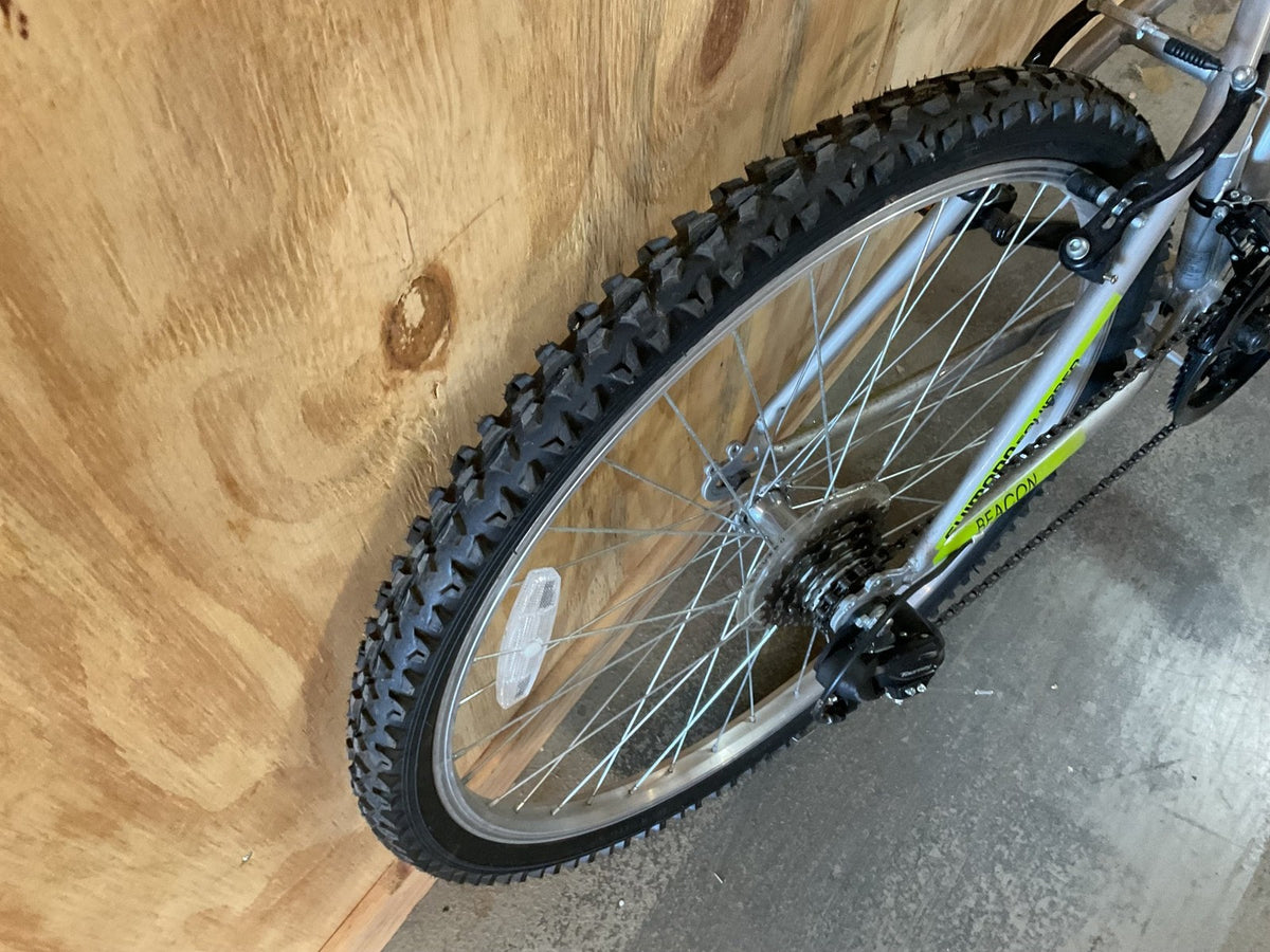 Challenge Beacon Folding Mountain Bike Shimano Equipped Silver Green