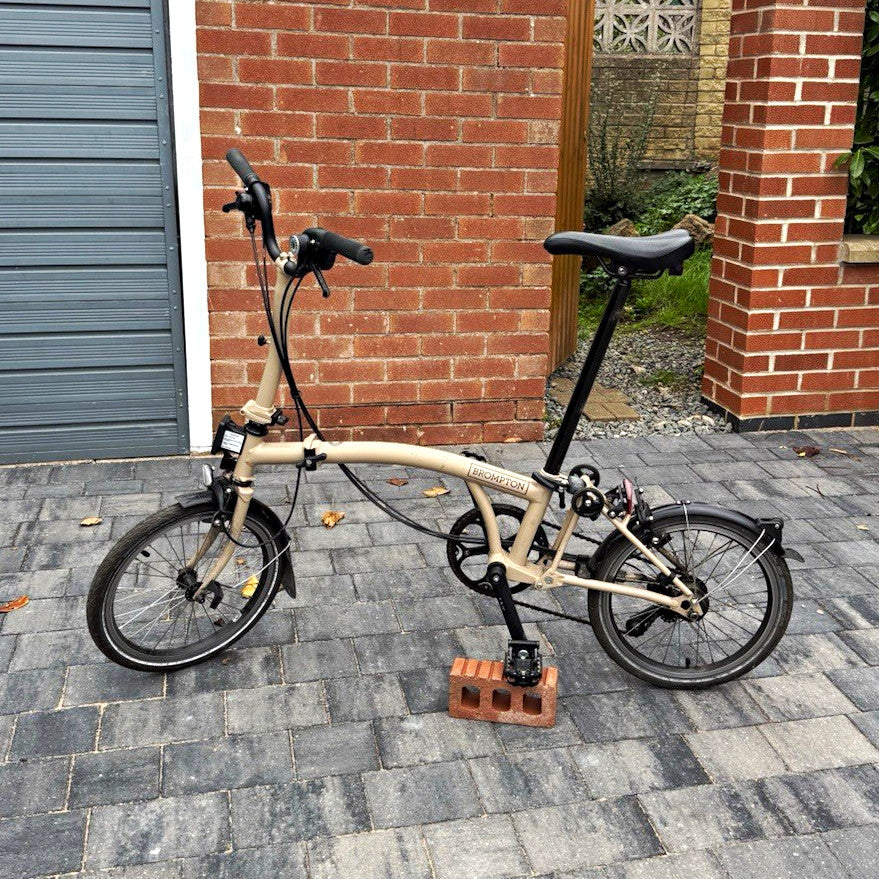 Brompton Folding Bike 16in Beige Grip Shifter BMX Bars Caliper Side Pull