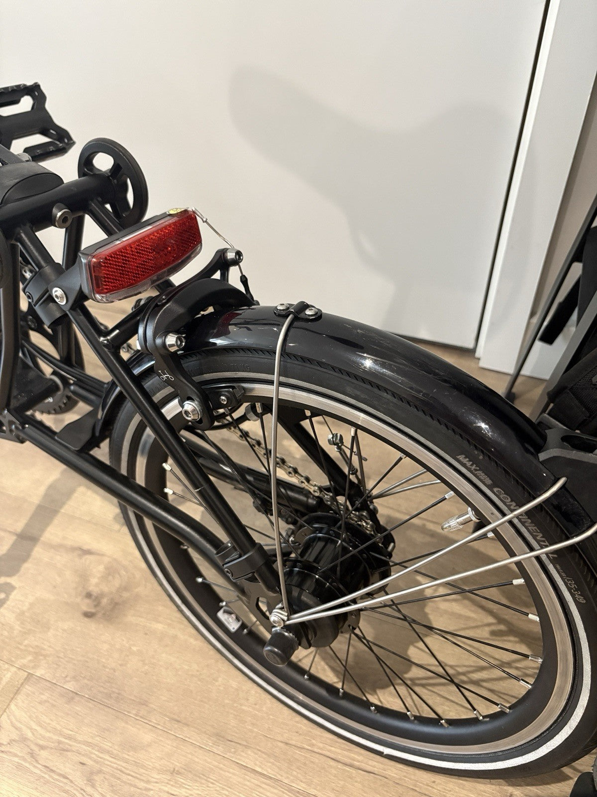 Brompton P Line Explore 12-Speed Mid Handlebar Folding Bike 2024 Midnight Black