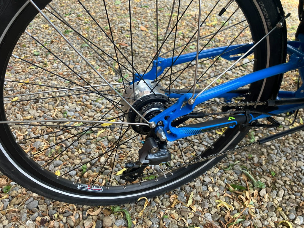 2023 ICE Adventure Recumbent folding Trike. Hub gears, 2 panniers