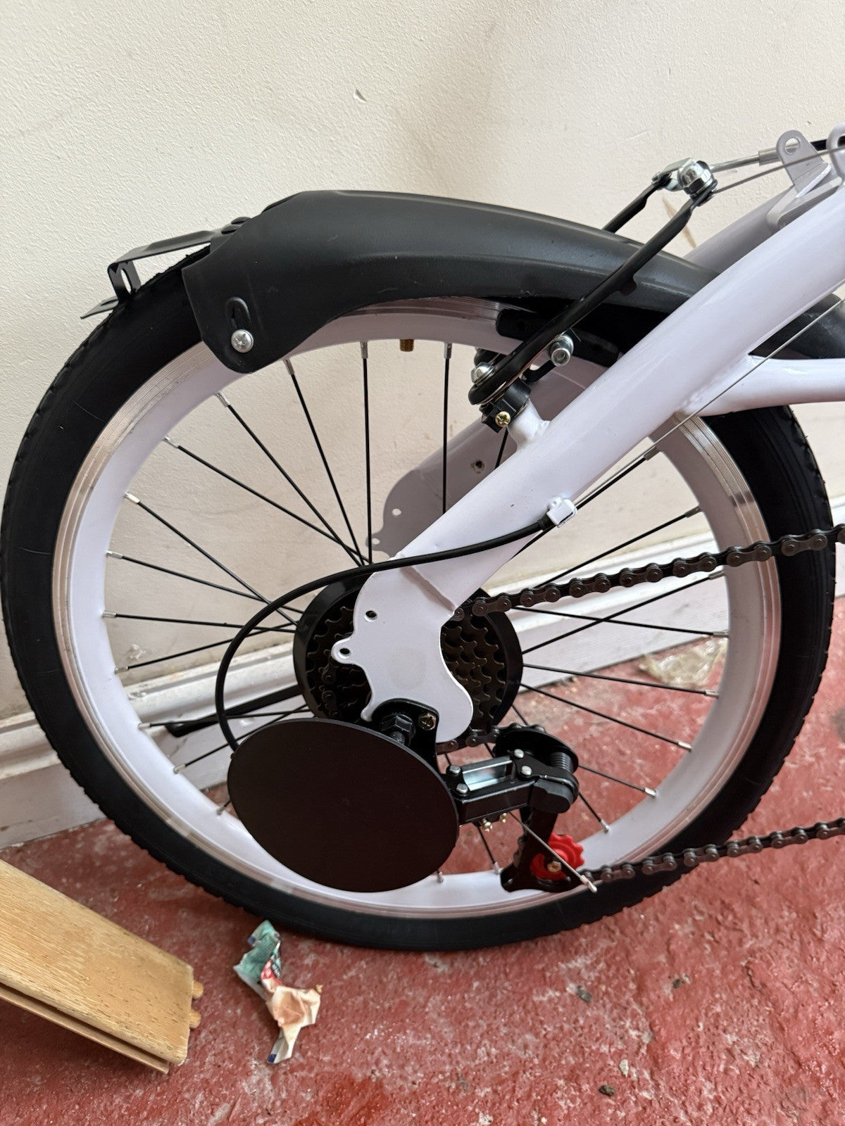20in Folding Bike 6-Speed Derailleur V-Brakes Mudguards Flat Bar Steel