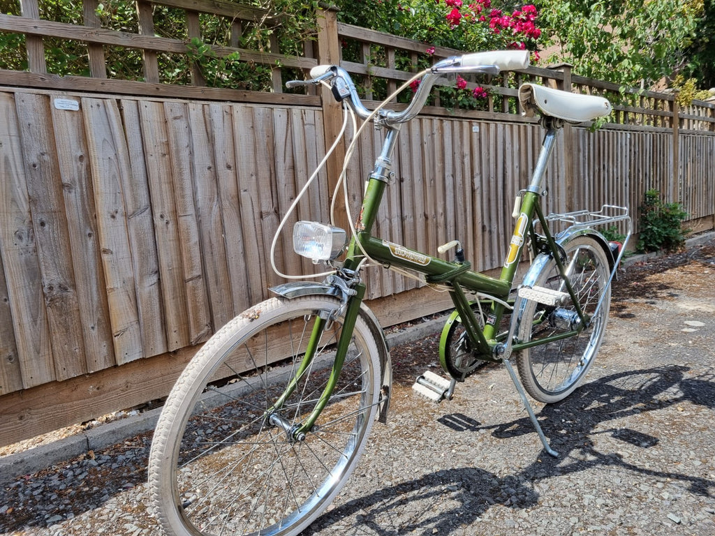 Vintage Raleigh Stowaway Vintage Unisex Folding bike Olive Green, ready to ride