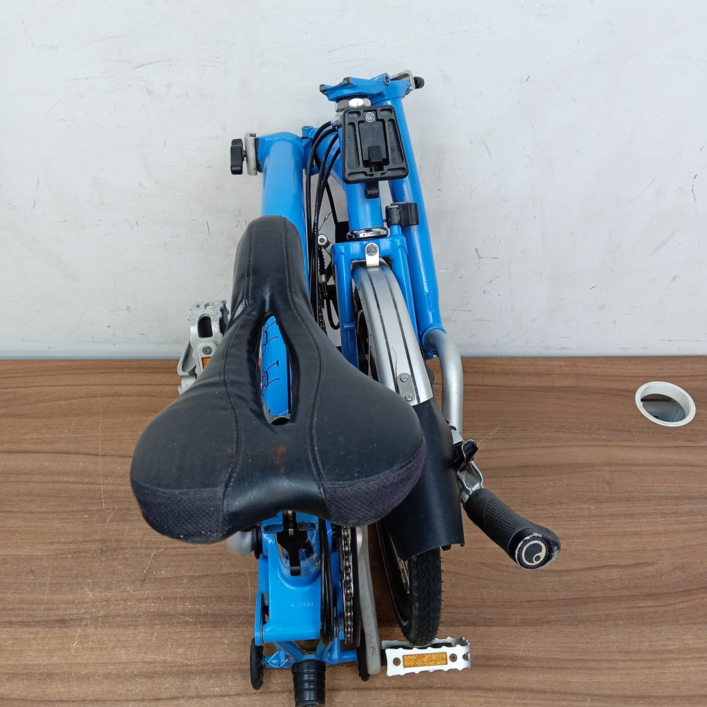 Brompton C Line M6L Folding Bike Arctic Blue 6 Speed Folding Bicycle