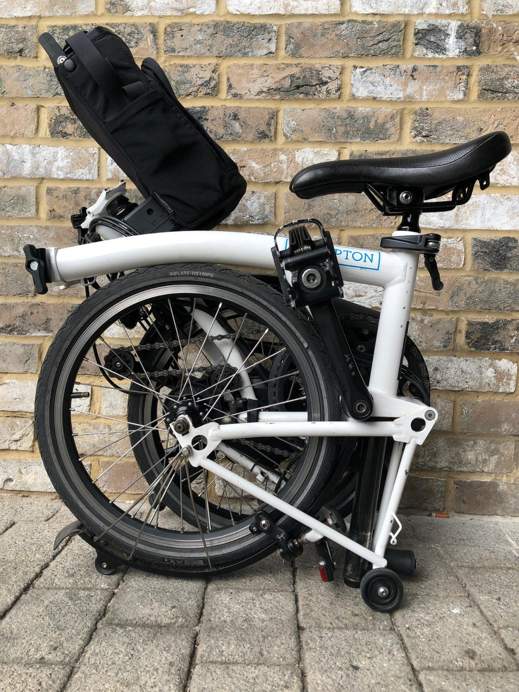 Brompton Electric White Mid 2 Speed (M2L) - Ex-Demo - VERY CHEAP GREAT DEAL!
