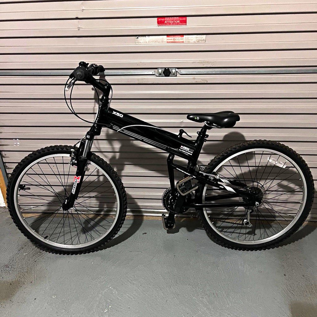 Montague X50 Folding Mountain Bike 16in Black Front Suspension V-Brake