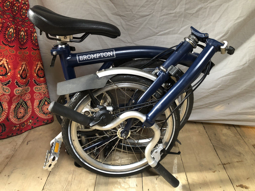 Brompton M3L 3 Speed Folding Bike C-line Equivalent Tempest Blue