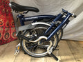 Brompton M3L 3 Speed Folding Bike C-line Equivalent Tempest Blue