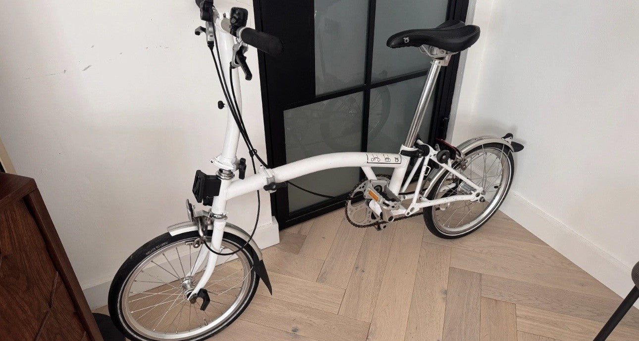 Brompton S3L Folding Bike 3-Speed - WHITE, Camden